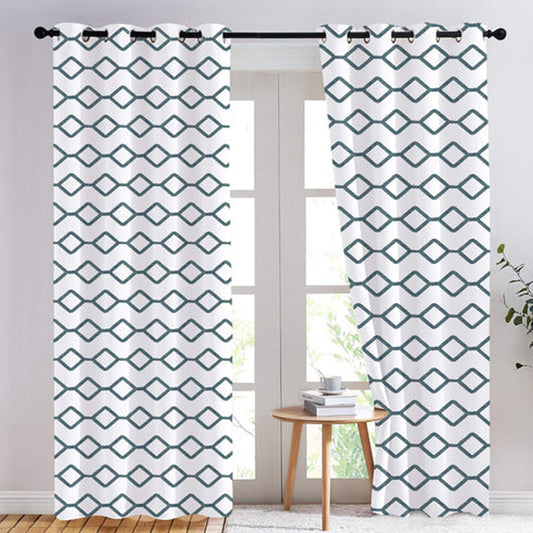 Zinnia - Set of 2 Panels Crewel Embroidered Curtains | Linen Cotton Mix | Fully Embroidered | Lined