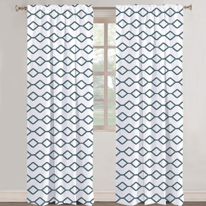 Zinnia - Set of 2 Panels Crewel Embroidered Curtains | Linen Cotton Mix | Fully Embroidered | Lined