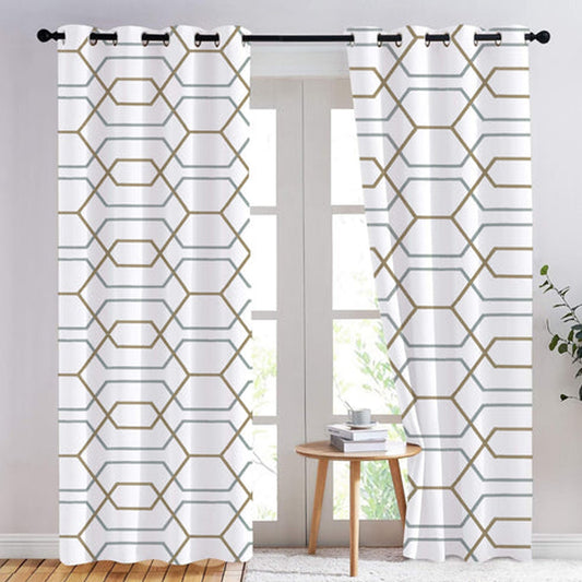 Zoe - Set of 2 Panels Crewel Embroidered Curtains | Linen Cotton Mix | Fully Embroidered | Lined