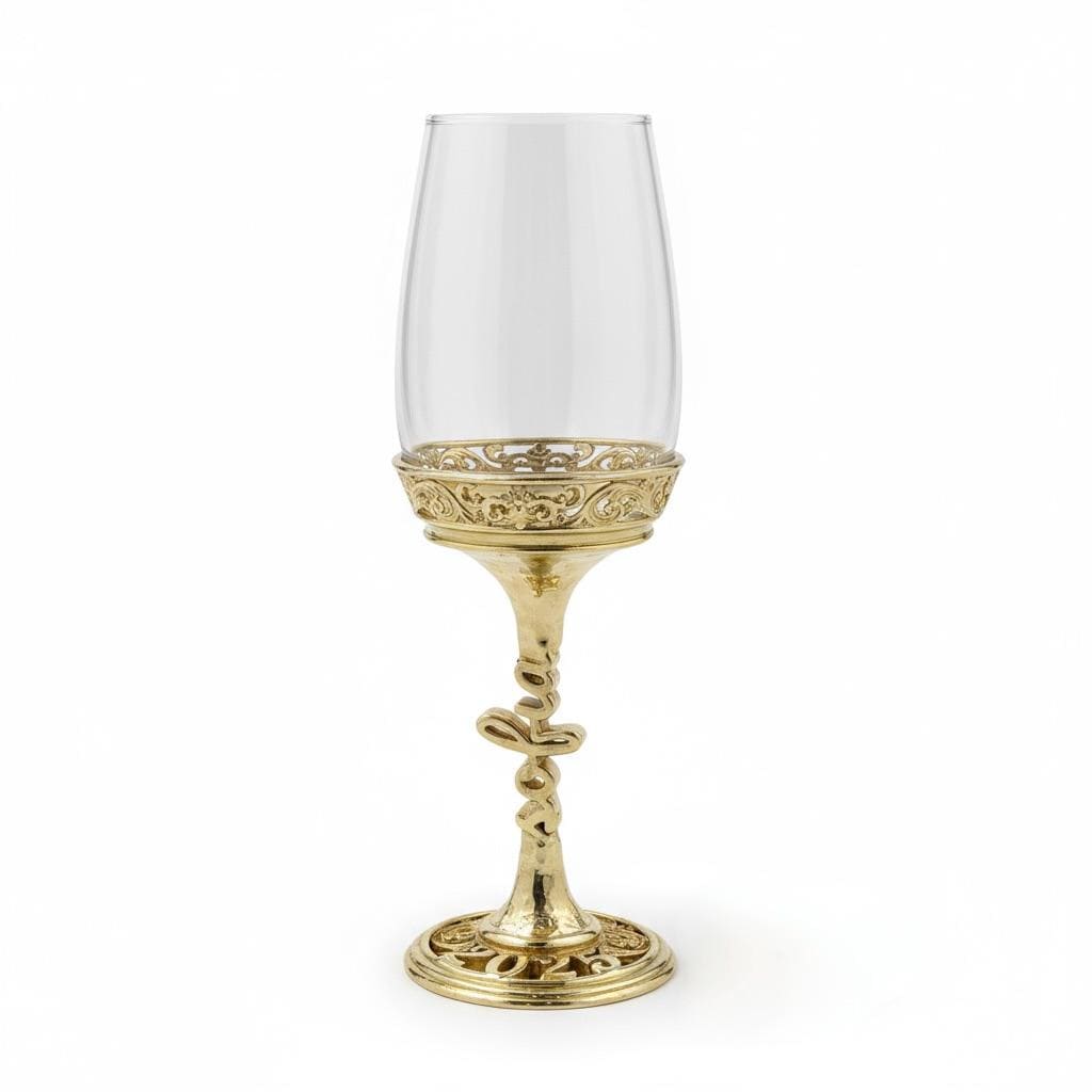 Personalised Wine Glasses Set | Electroformed Stem & Base, Wedding Gift (Set of 1 or 2)