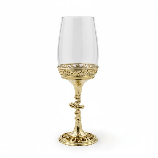 Personalised Wine Glasses Set | Electroformed Stem & Base, Wedding Gift (Set of 1 or 2)
