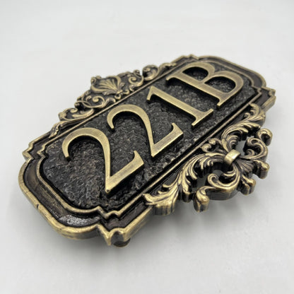Custom Ornate House Number Sign | Victorian Gothic Brass Address Plaque | Antique Scrollwork Sign | Housewarming Gift