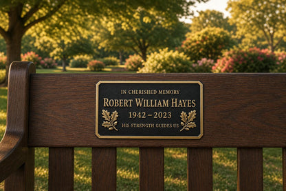Memorial Garden Sign, Custom Remembrance Plaque, Raised Brass Design