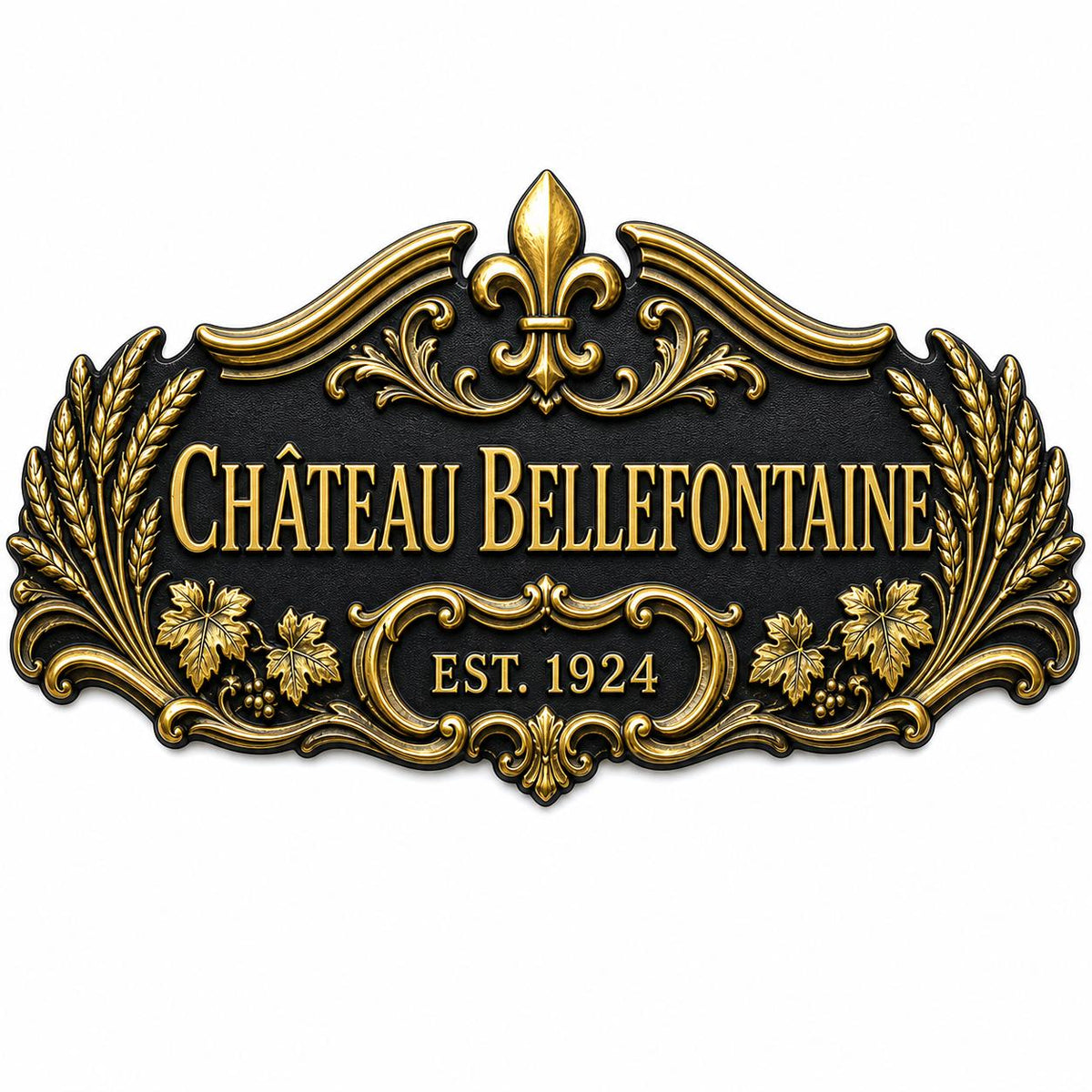 Personalized Antique Brass House Plate | Custom Château Name Sign | French Manor Address Plaque