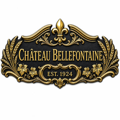 Personalized Antique Brass House Plate | Custom Château Name Sign | French Manor Address Plaque