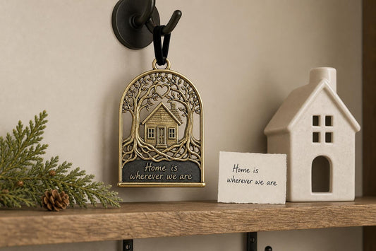 Large Personalized Family Tree Memorial Ornament | Copper & Brass Christmas Decor