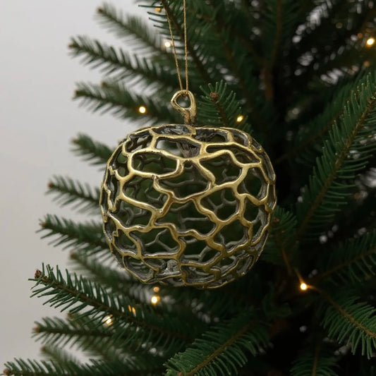 Antique Gold Christmas Ornaments – Vintage Holiday Baubles (Set 2)