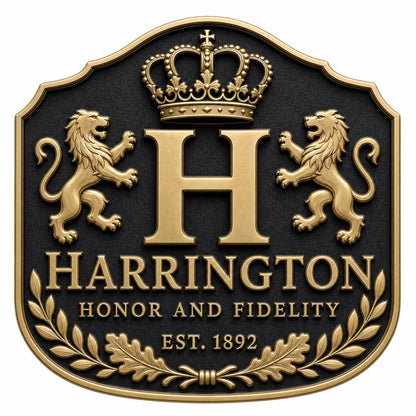 Design Your Own Family Crest Plaque | Personalised Coat of Arms, Family Name & Motto | Antique Brass Wall Sign