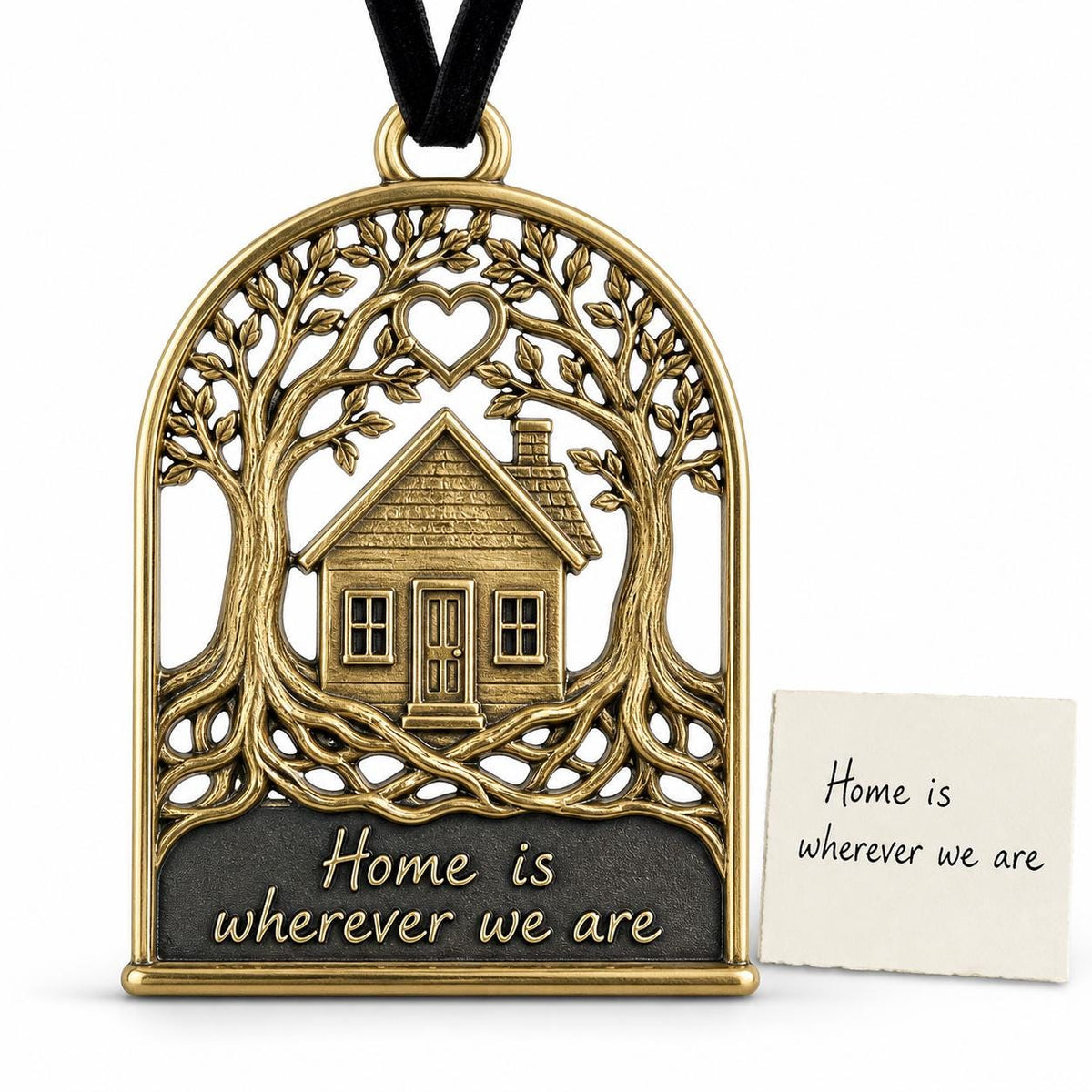 Large Personalized Family Tree Memorial Ornament | Copper & Brass Christmas Decor