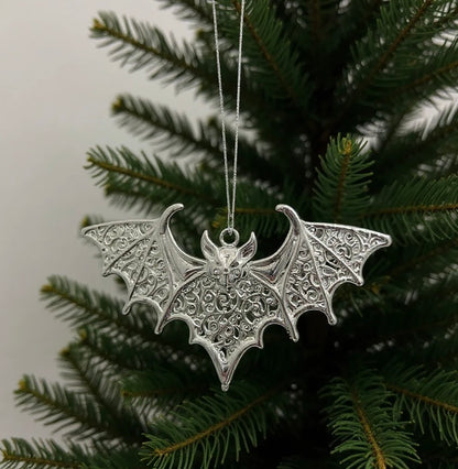 Silver Christmas Ornaments – Metallic Holiday Baubles (Set 3)