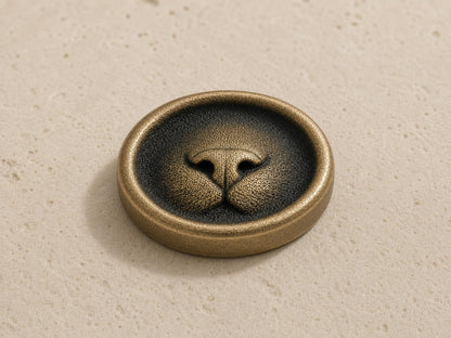 Custom Cat Nose Memorial Plaque, Antique Brass Keepsake, Personalised Pet Gift