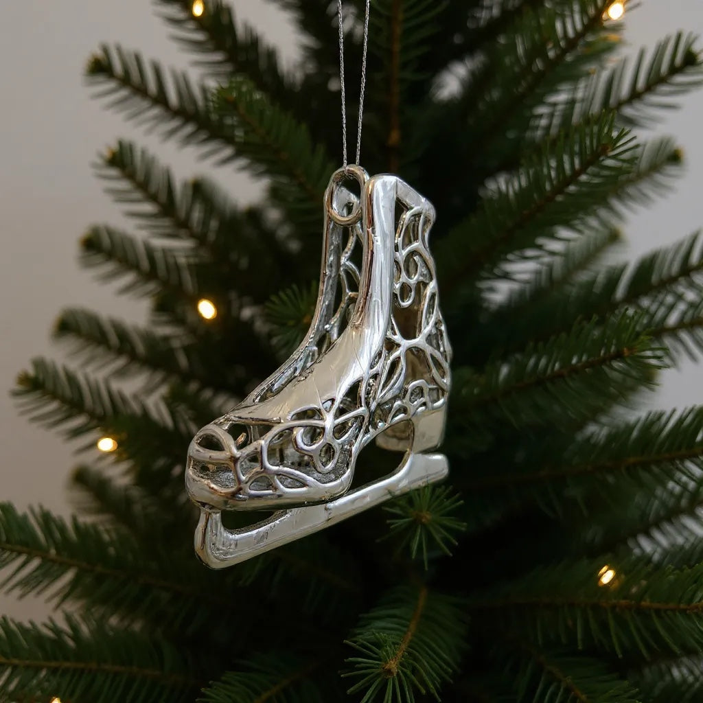 Silver Christmas Ornaments – Metallic Holiday Baubles (Set 3)