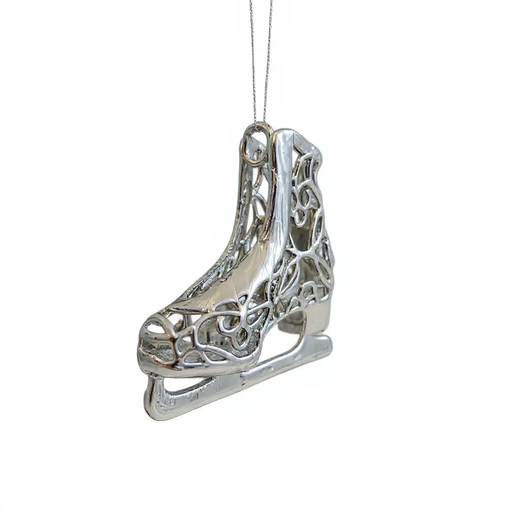 Silver Christmas Ornaments – Metallic Holiday Baubles (Set 3)