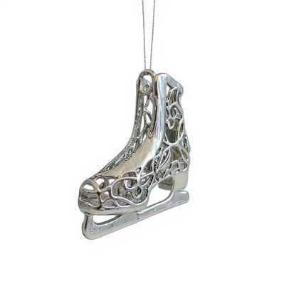 Silver Christmas Ornaments – Metallic Holiday Baubles (Set 3)