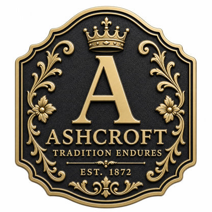 Custom Family Crest Plaque | Personalised Antique Brass Wall Sign