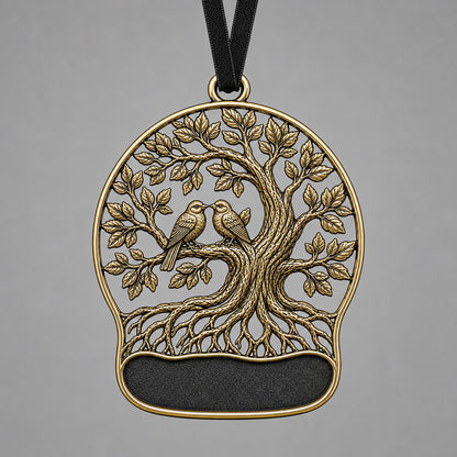 Large Personalized Tree of Life Ornament | Antique Brass Sympathy Gift | Christmas Decor