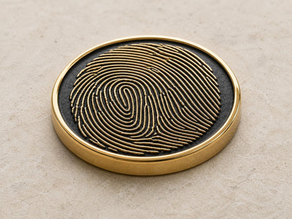 Custom Grandma Thumbprint Memorial Plaque, Antique Brass Keepsake, Personalised Handwriting Remembrance Gift