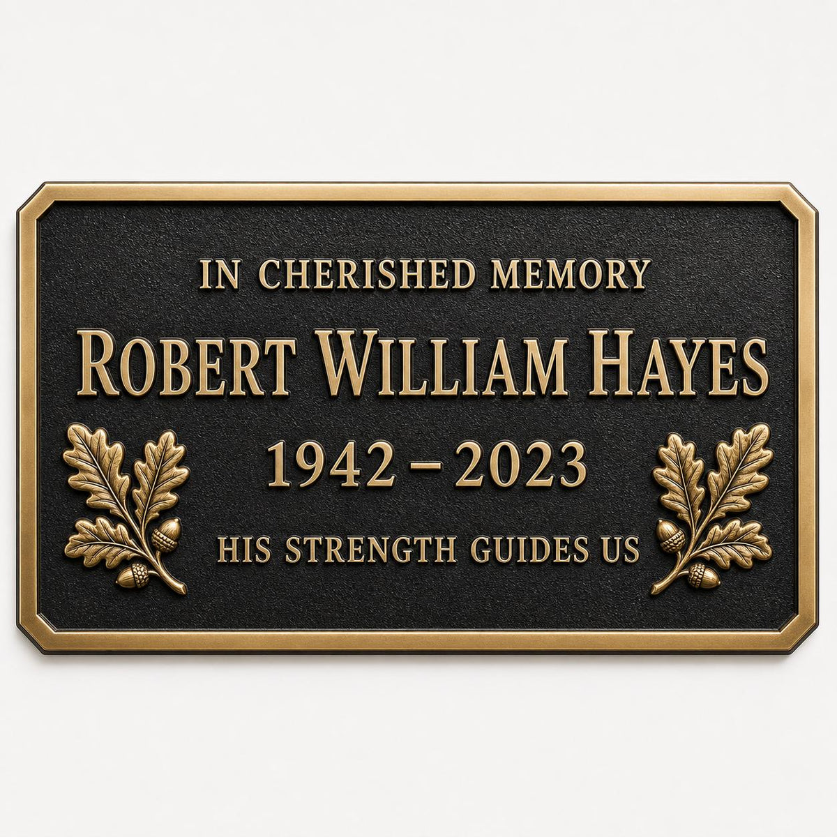 Memorial Garden Sign, Custom Remembrance Plaque, Raised Brass Design
