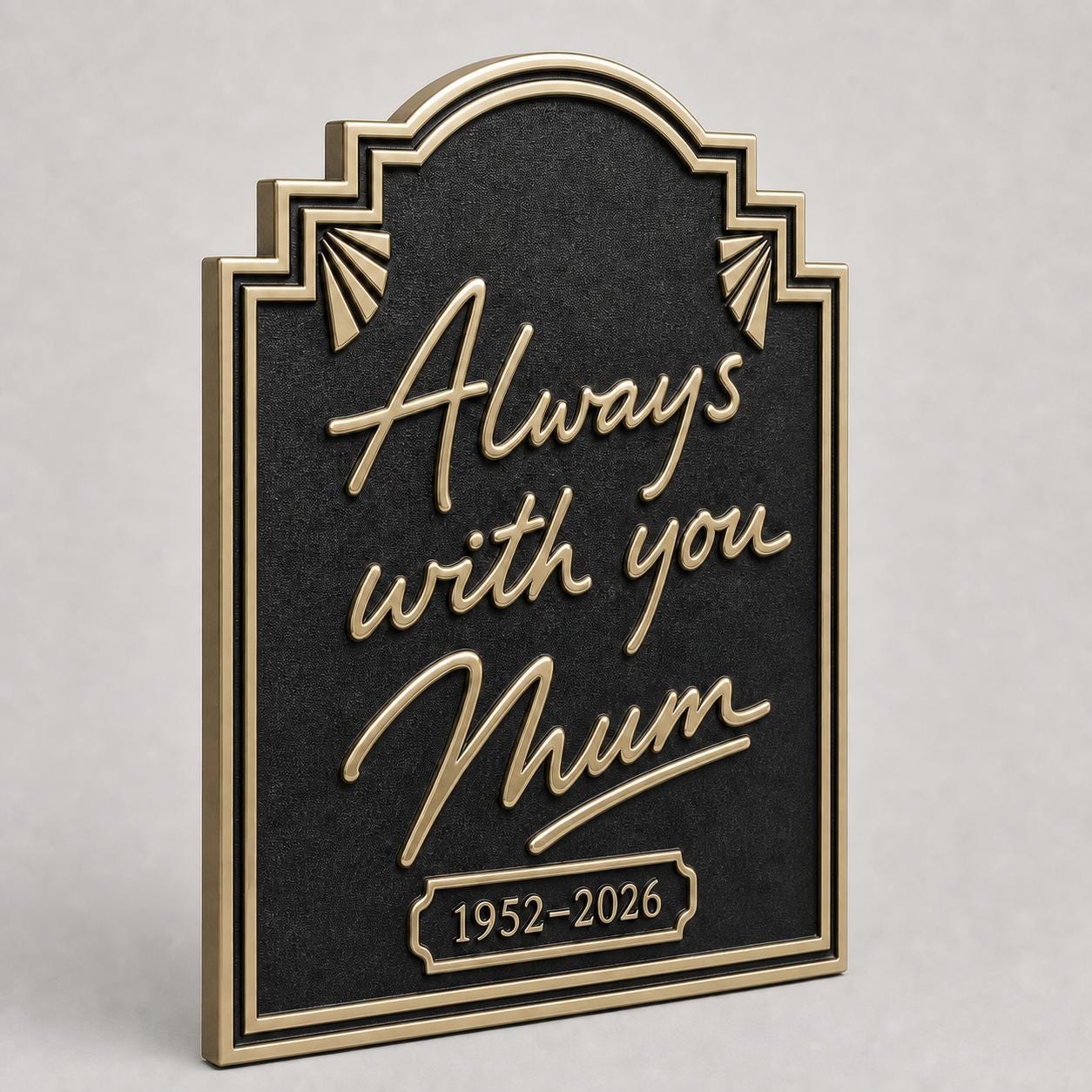 Custom Handwritten Message Plaque | Antique Brass Sign | Personalised Note Keepsake Gift