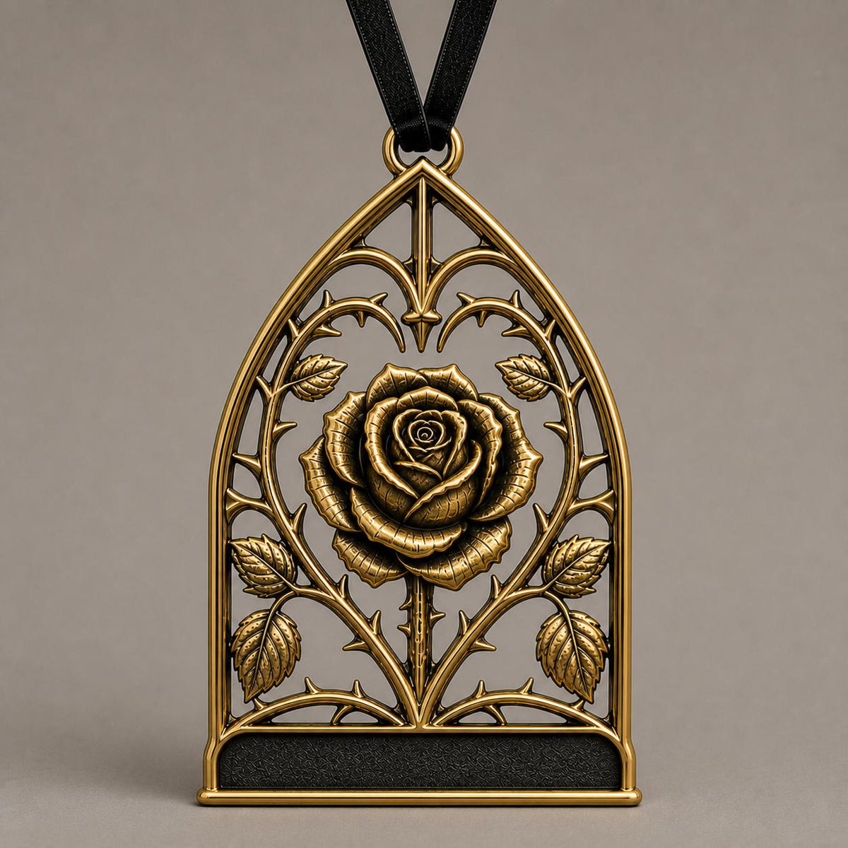 Large Personalized Rose Memorial Ornament | Couple Keepsake | Copper & Brass Christmas Decor