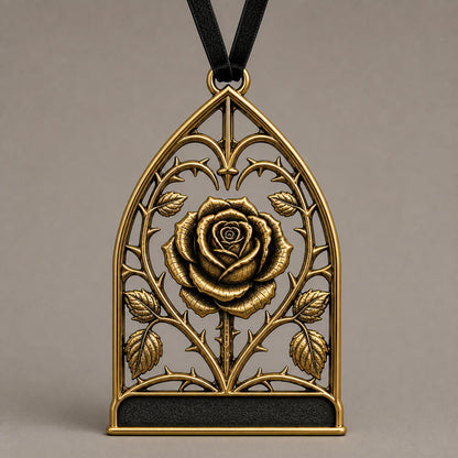 Large Personalized Rose Memorial Ornament | Couple Keepsake | Copper & Brass Christmas Decor