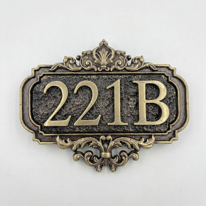 Custom Ornate House Number Sign | Victorian Gothic Brass Address Plaque | Antique Scrollwork Sign | Housewarming Gift