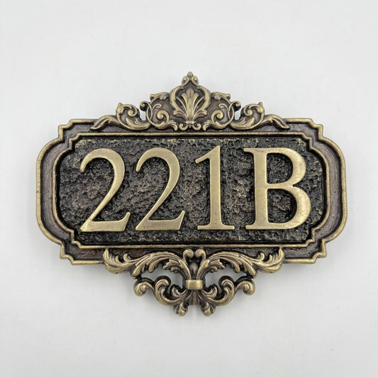 Custom Ornate House Number Sign | Victorian Gothic Brass Address Plaque | Antique Scrollwork Sign | Housewarming Gift