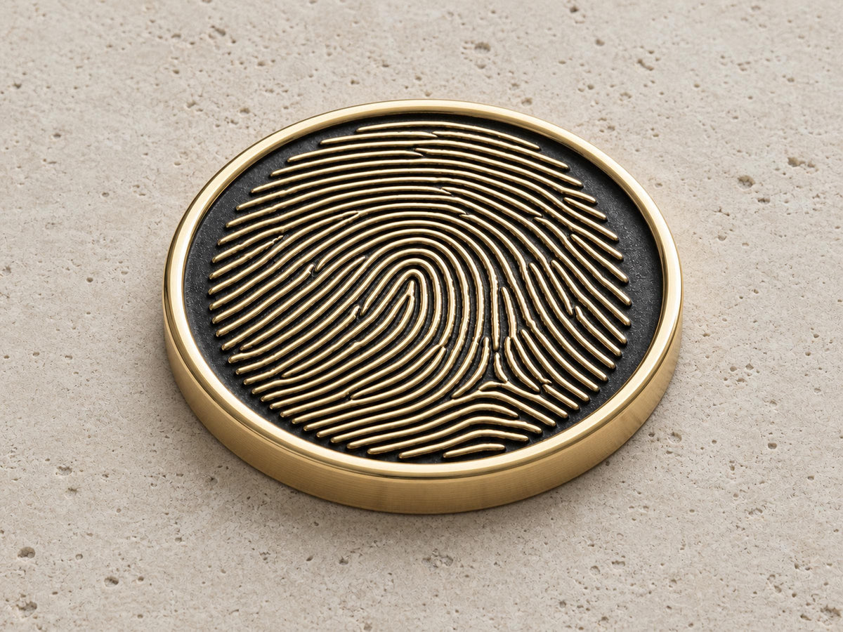 Custom Grandpa Thumbprint Memorial Plaque, Antique Brass Keepsake, Personalised Handwriting Remembrance Gift