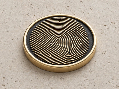Custom Grandpa Thumbprint Memorial Plaque, Antique Brass Keepsake, Personalised Handwriting Remembrance Gift