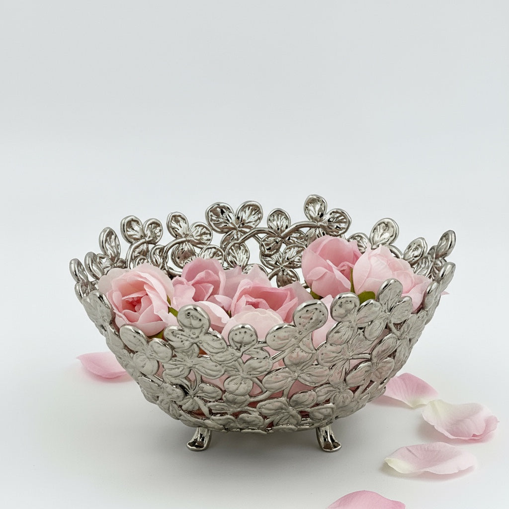 Small Leaf Bowl - Decorative Serveware | Nut Bowl | Centrepiece | Home Accent | Gold, Silver or Antique Finish