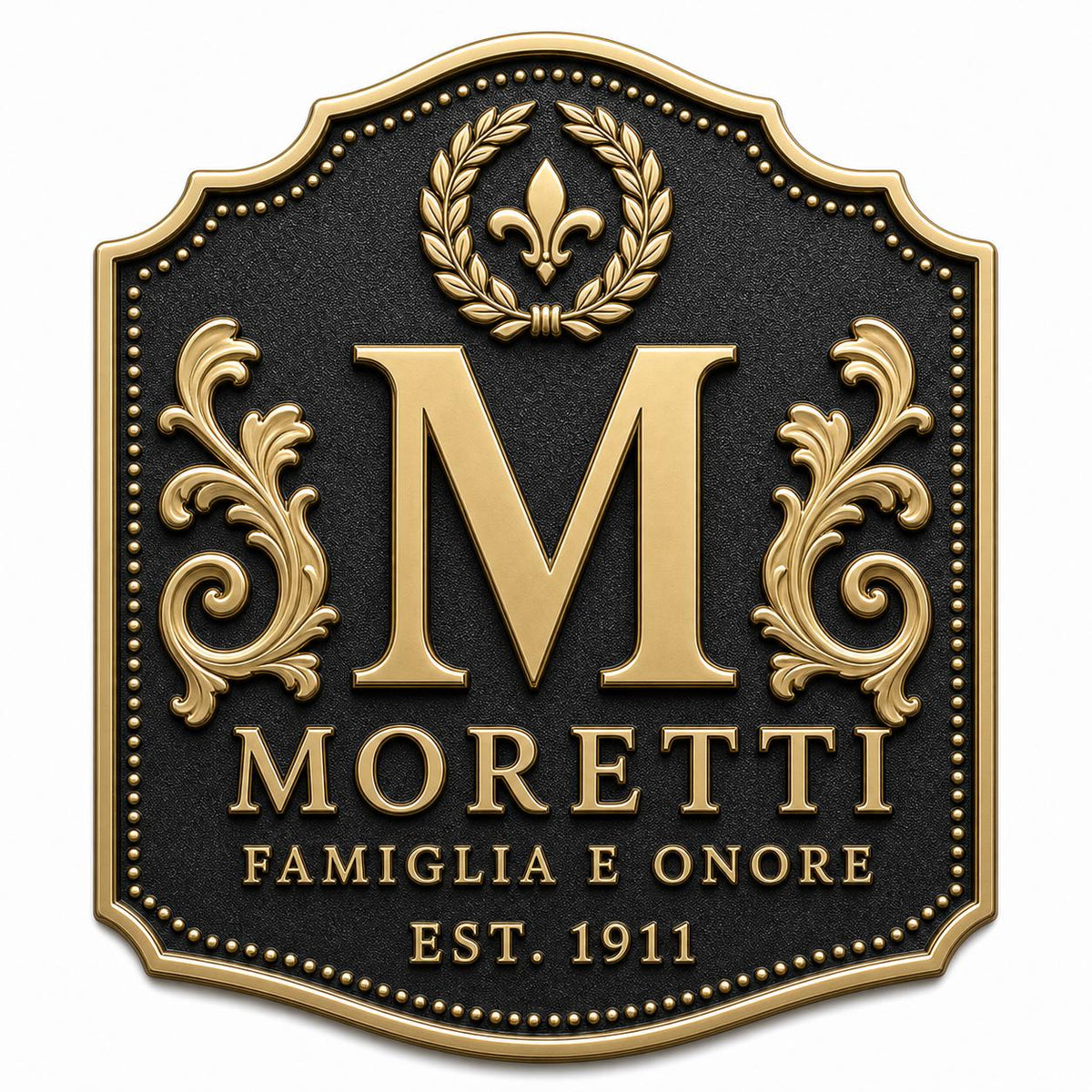 Create Your Own Family Crest Plaque | Custom Monogram, Surname & Motto | Antique Brass Heritage Sign