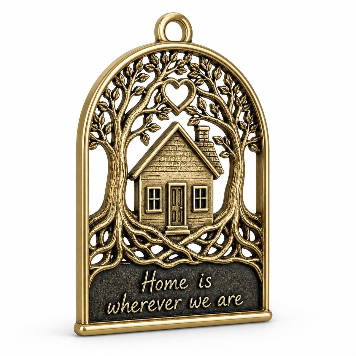Large Personalized Family Tree Memorial Ornament | Copper & Brass Christmas Decor