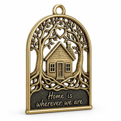 Large Personalized Family Tree Memorial Ornament | Copper & Brass Christmas Decor
