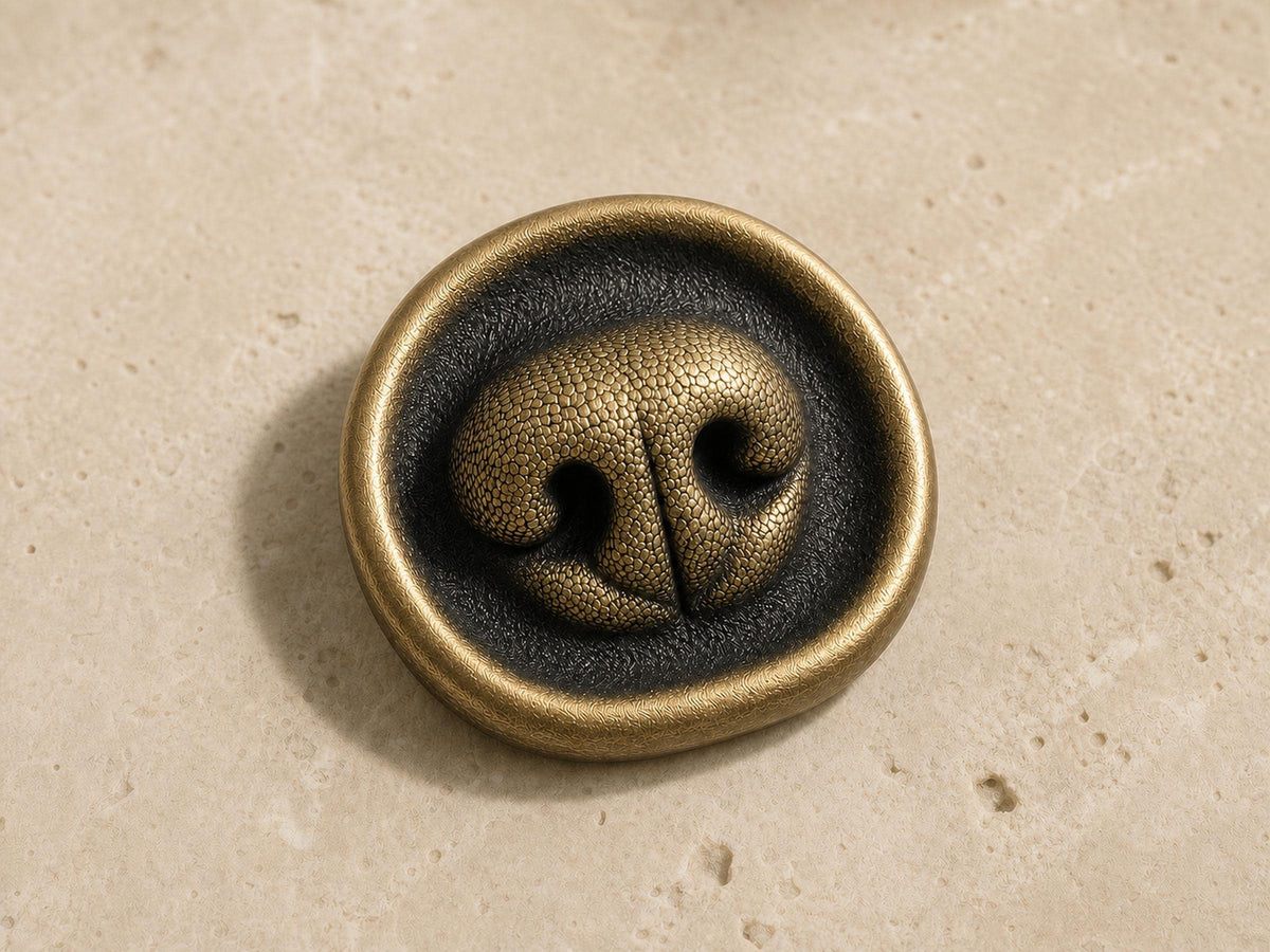 Custom Pet Nose Memorial Plaque, Antique Brass Keepsake, Personalised Dog/Cat Ornament
