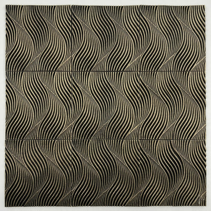 Geometric dune tiles set close together, showing the waves running on