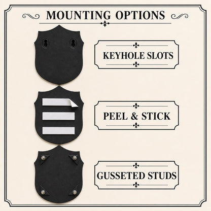 Design Your Own Crowned Lion Crest Plaque | Custom Surname & Motto | Antique Brass Wall Sign