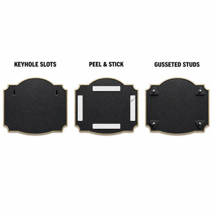 Design Your Own Custom Family Name Plaque | Personalized Antique Brass House Sign