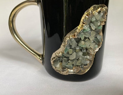Wave - Set of 2 Black Ceramic Mugs