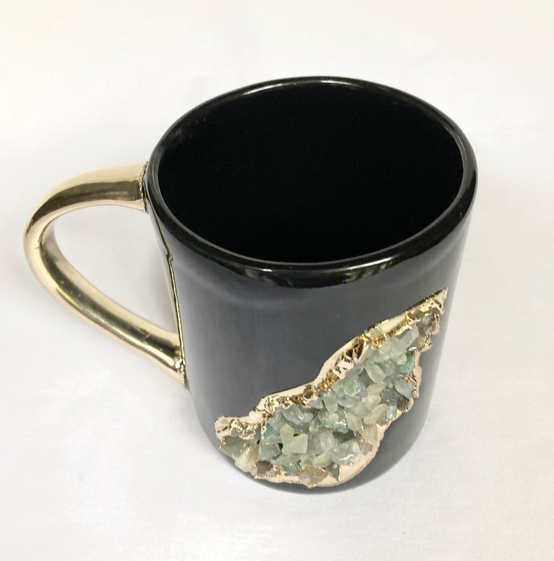 Wave - Set of 2 Black Ceramic Mugs