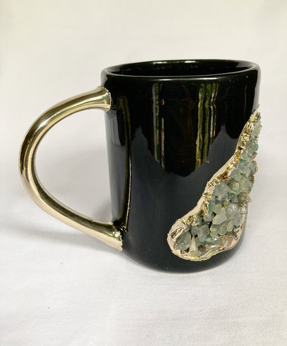 Wave - Set of 2 Black Ceramic Mugs