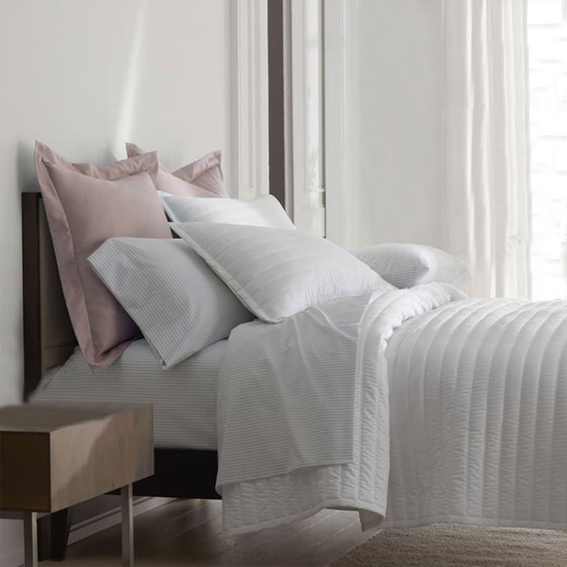 Channel stitch - Linen Cotton Quilt Sets