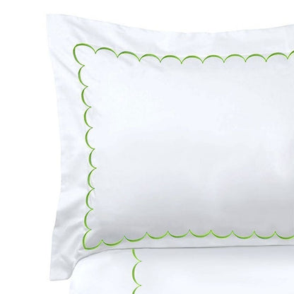 Scallops - Cotton Sateen Embroidered Edge Duvet Cover Sets