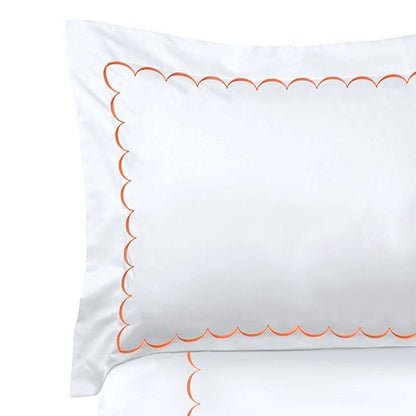Scallops - Cotton Sateen Embroidered Edge Duvet Cover Sets