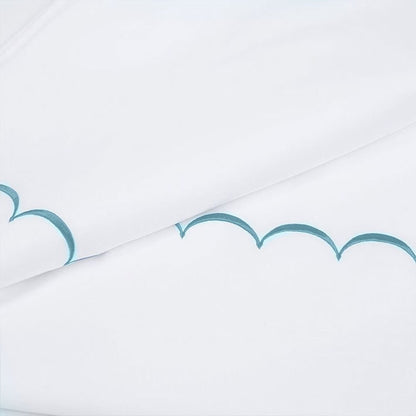 Scallops - Cotton Sateen Embroidered Edge Duvet Cover Sets