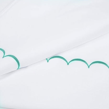 Scallops - Cotton Sateen Embroidered Edge Duvet Cover Sets