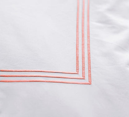 Lines - Cotton Sateen Embroidered Edge Duvet Cover Sets