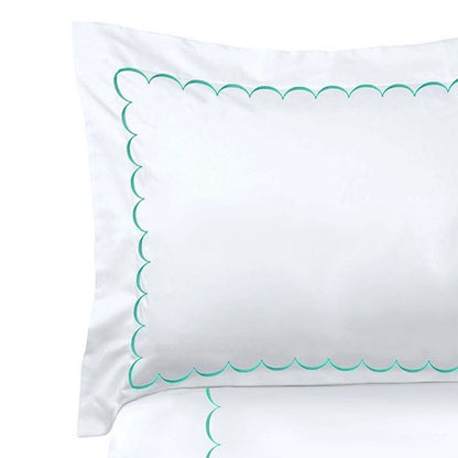 Scallops - Cotton Sateen Embroidered Edge Duvet Cover Sets