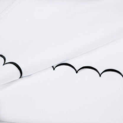 Scallops - Cotton Sateen Embroidered Edge Duvet Cover Sets