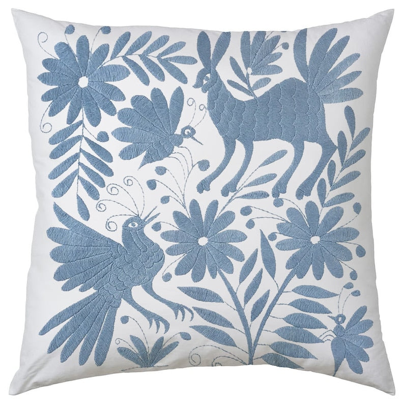 Set of 4 | Mexican Decorative Cushion Covers | Otomi Design Covers | Cotton Linen Fabric | Embroidered | With OR Without Insert