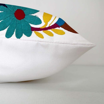 Set of 4 | Mexican Decorative Cushion Covers | Otomi Design Covers | Cotton Linen Fabric | Embroidered | With OR Without Insert